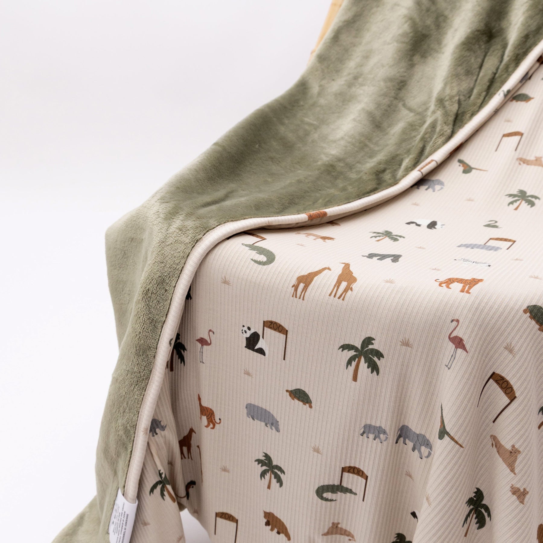 Zoo Day Small Ribbed Toddler Blanket