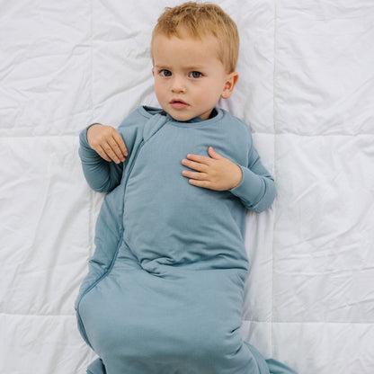 Slate Blue Sleep Sack & Zip Romper Set