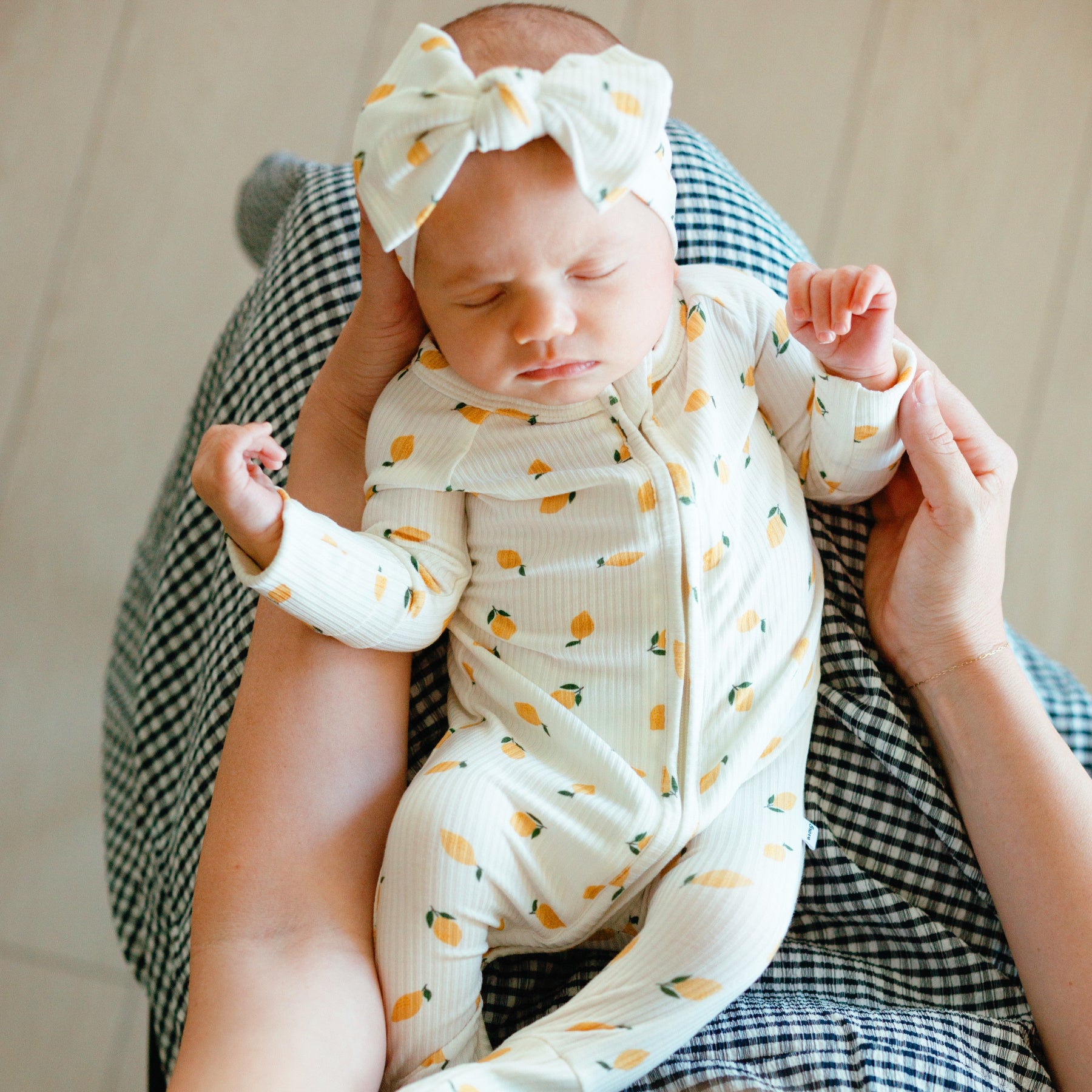 Lemons Small Ribbed Bow