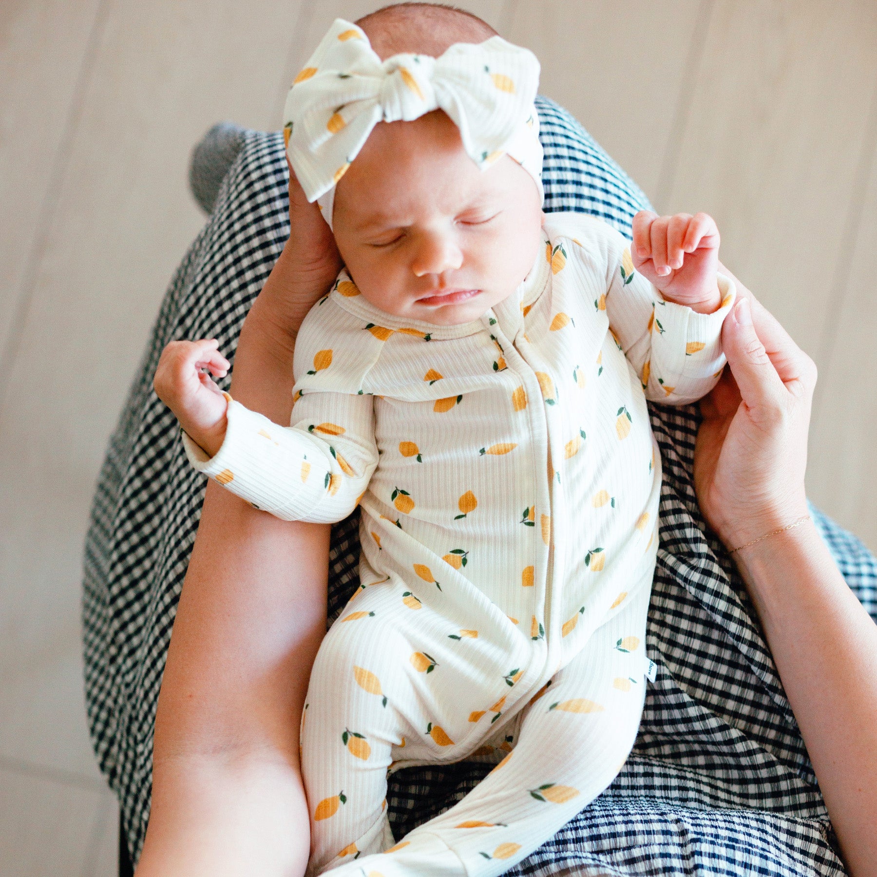 Lemons Small Ribbed Zip Romper