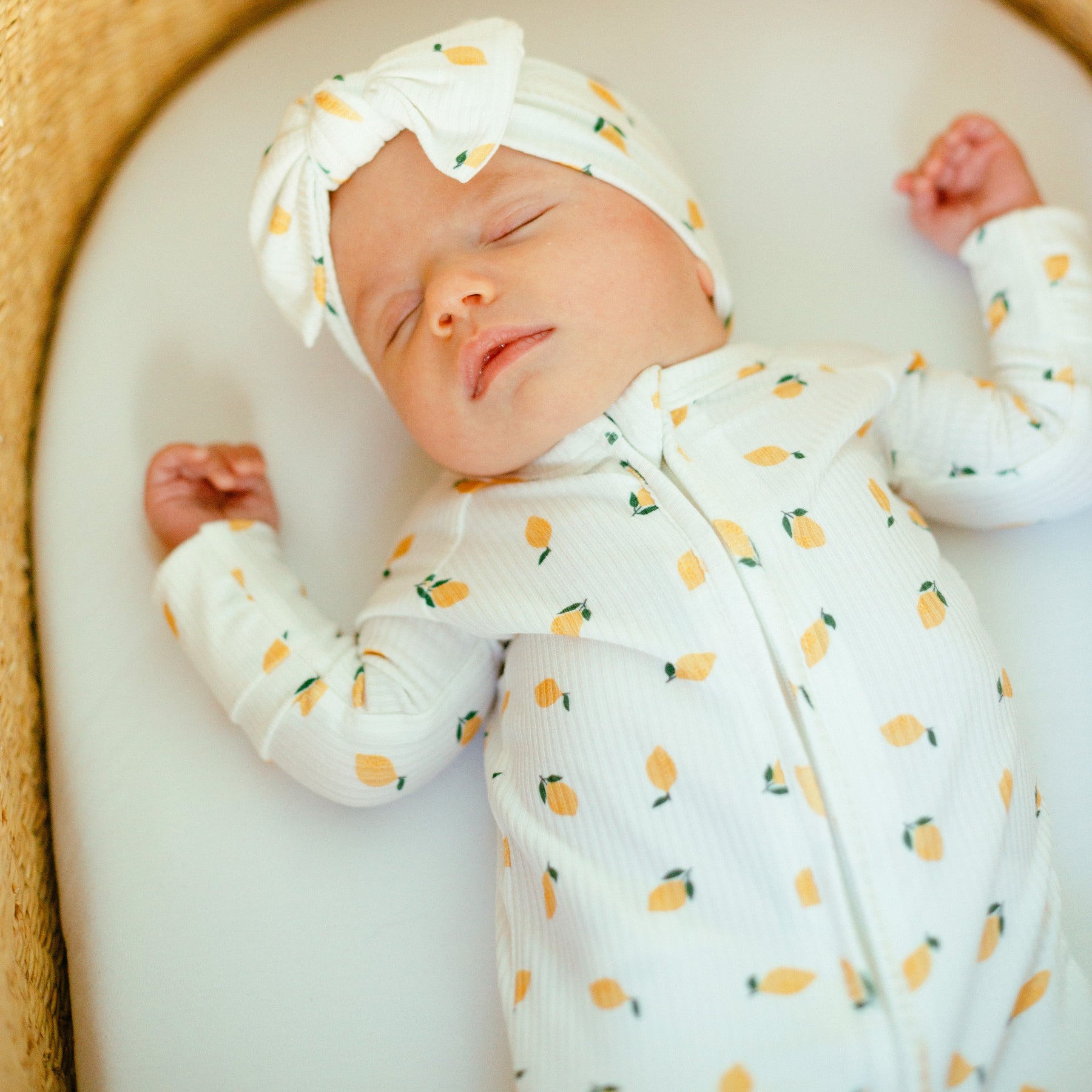 Lemons Small Ribbed Bow