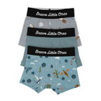 Dragons, Glacier Blue and Space Explorers Boxer Brief 3 pack