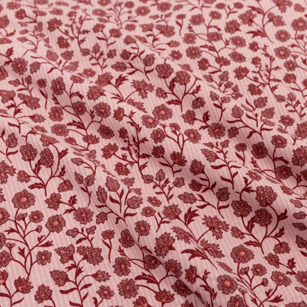 Mauve Floral Small Ribbed