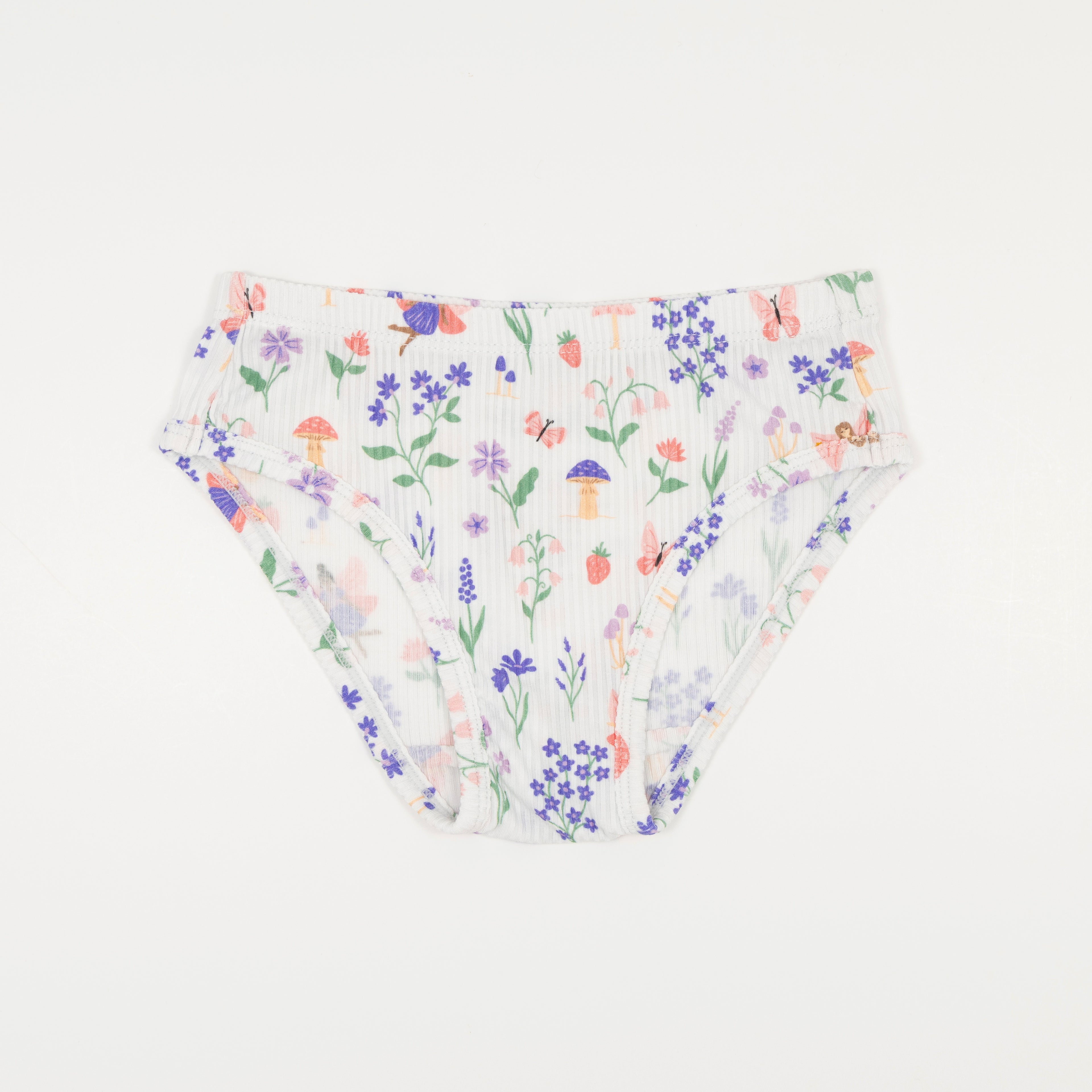 Fairy Garden, Mauve Small Gingham and Ballet Pink Small Ribbed Underwear 3 pack