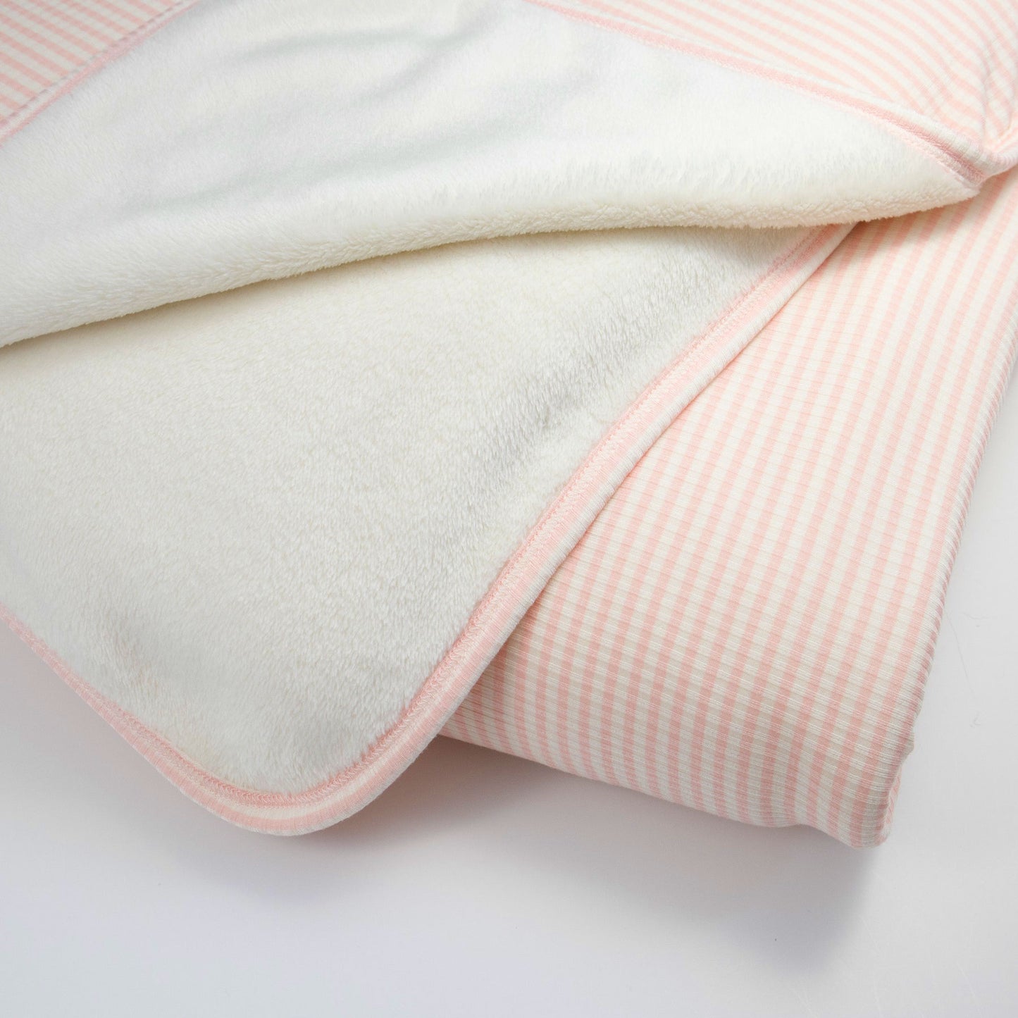 Pink Small Stripe Ribbed Youth Blanket