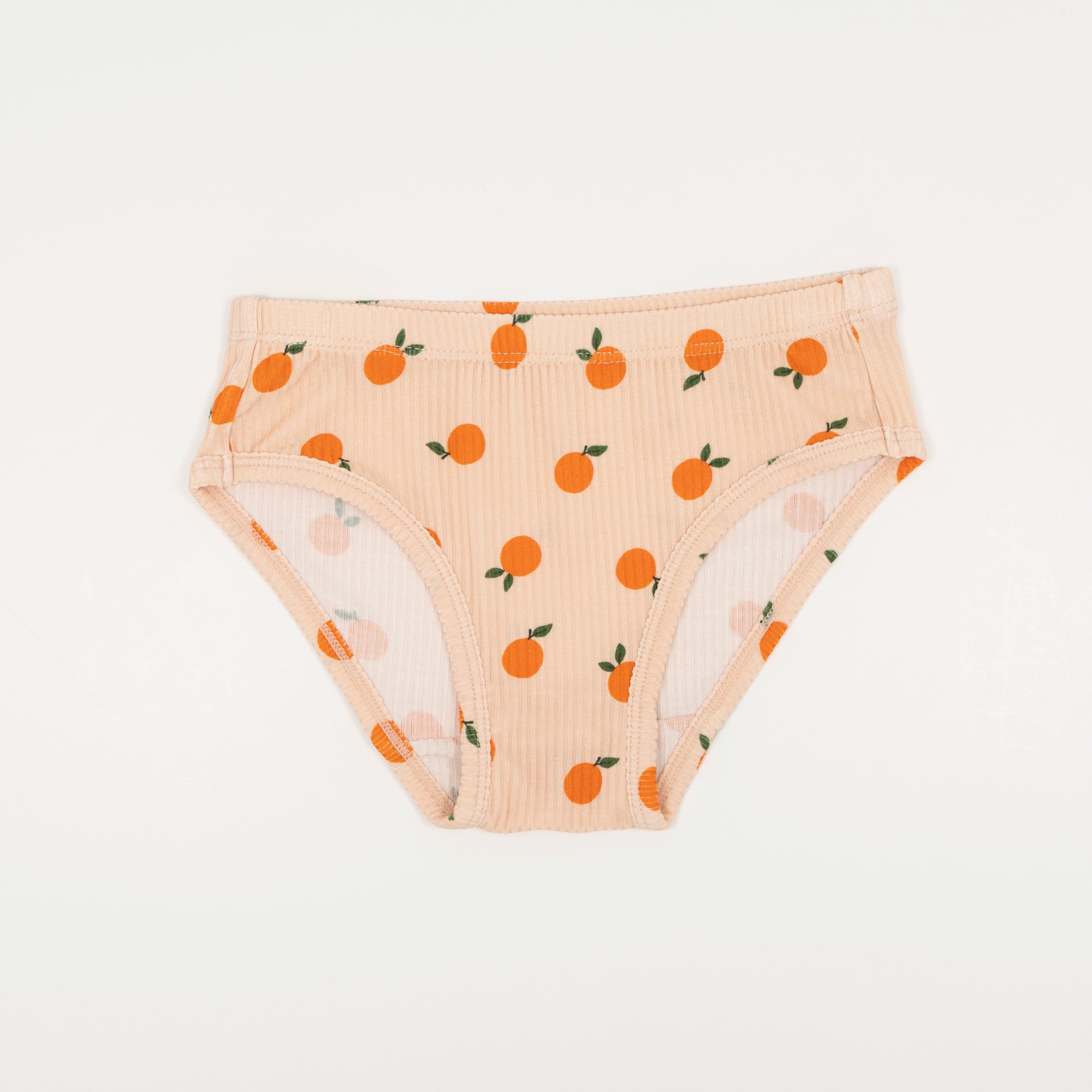 Farmers Market, Oranges and Watermelon Pink Gingham Small Ribbed Underwear 3 pack