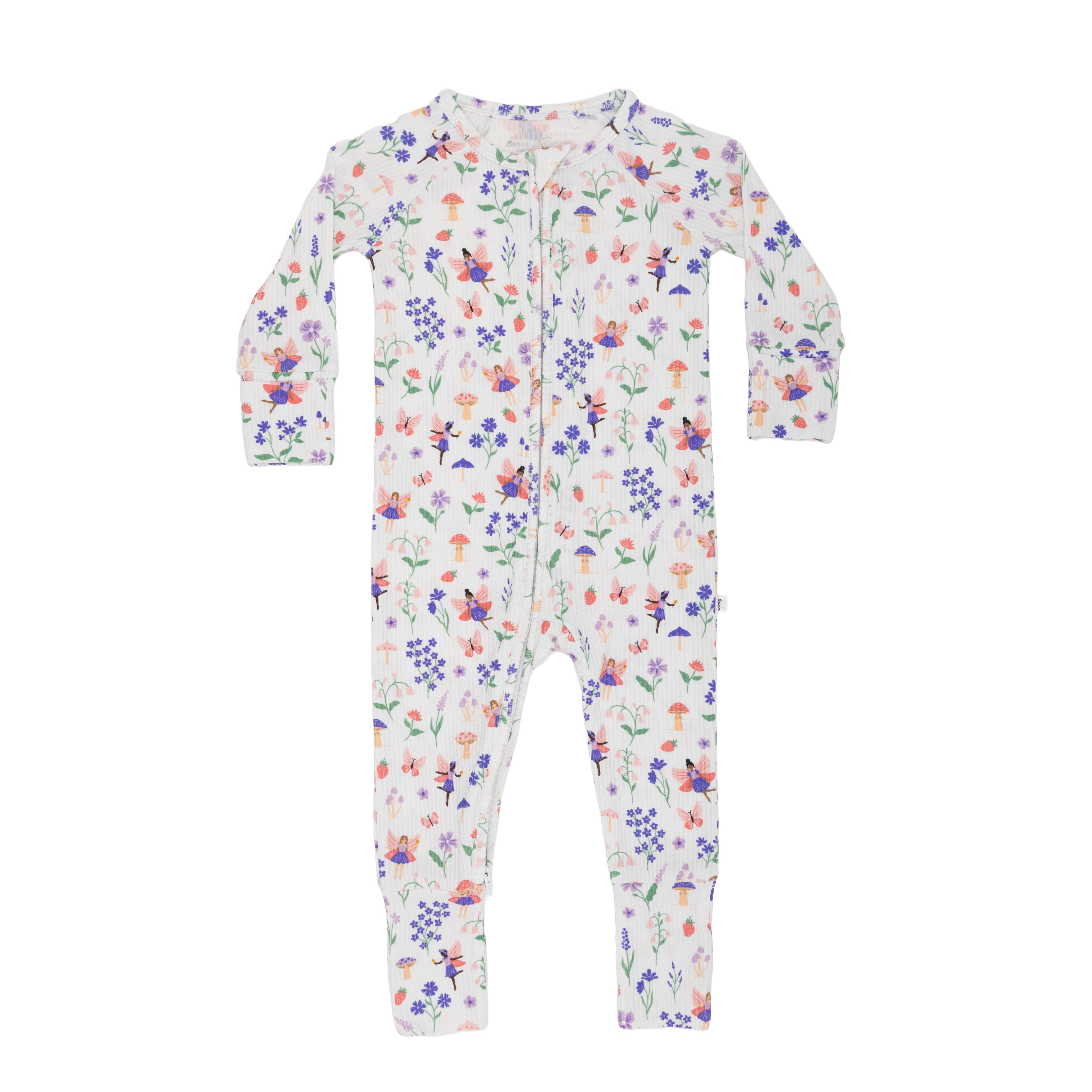 Fairy Garden Small Ribbed Zip Romper