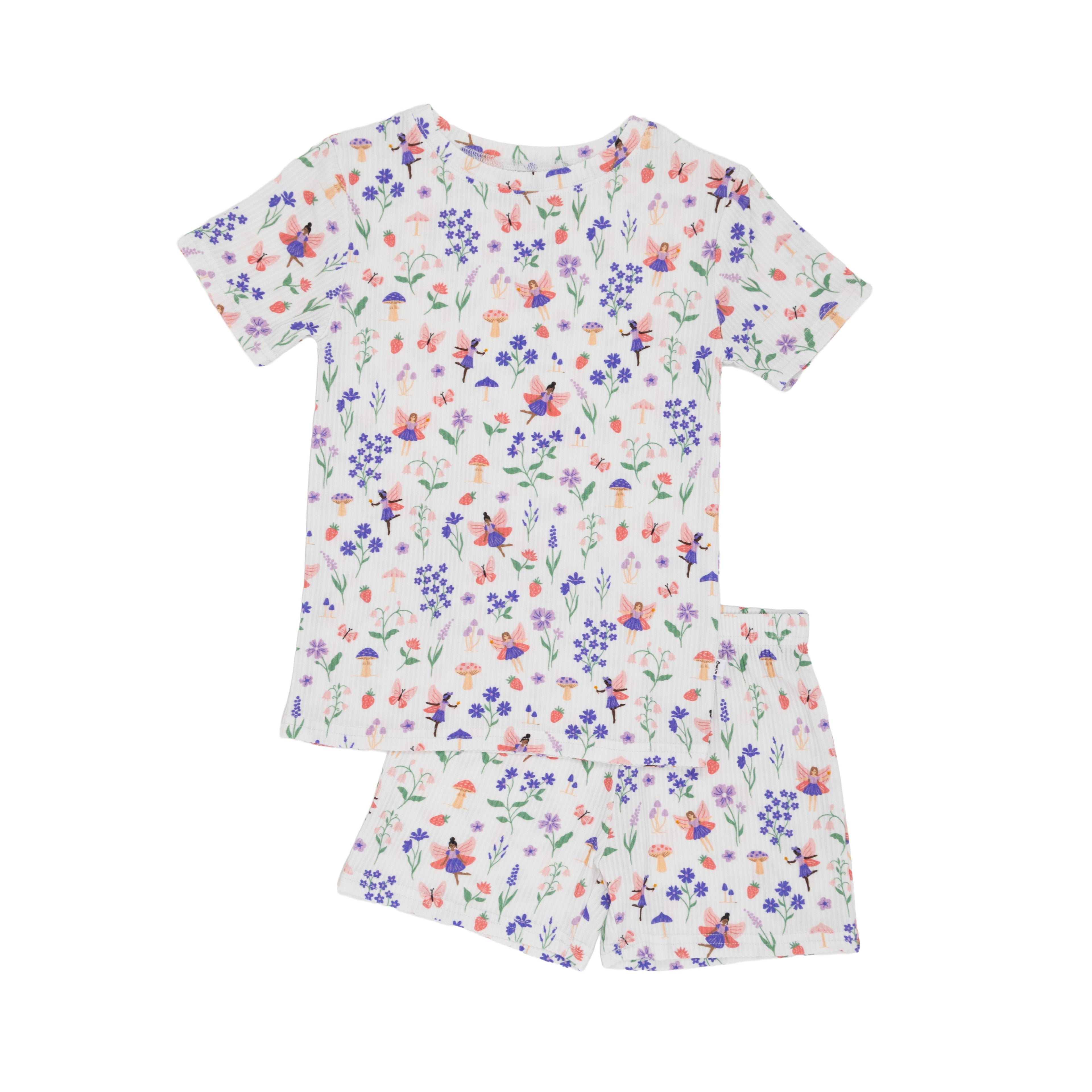 Fairy Garden Small Ribbed Shorts Two-Piece Set