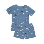 Take Flight Blue Small Ribbed Shorts Two-Piece Set