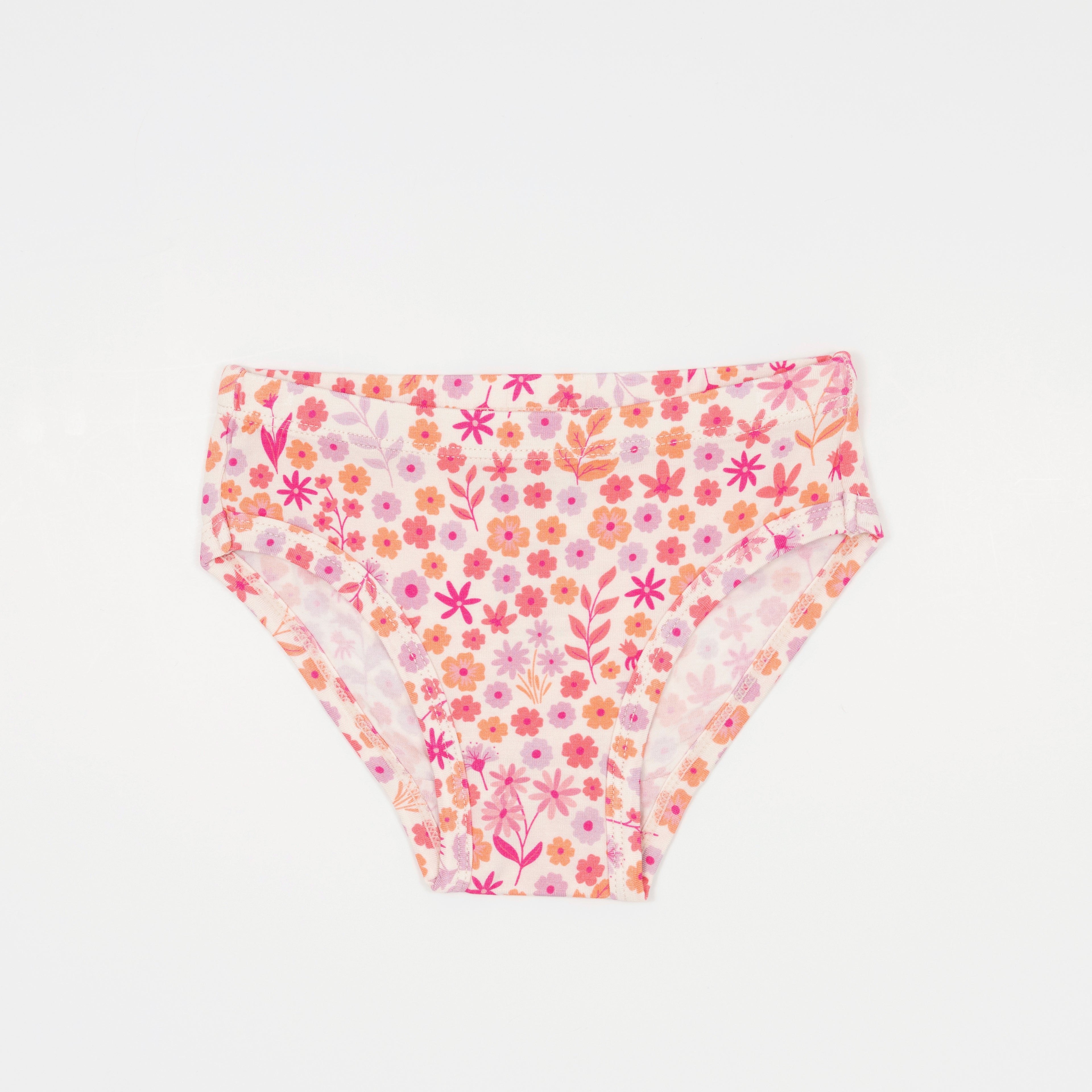 Spring Fields, Peony Pink and Lilac Mist Small Ribbed Underwear 3 pack