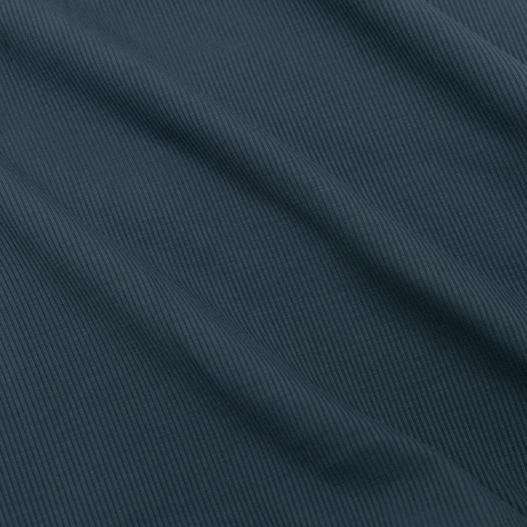 Dark Steel Blue Small Ribbed Shorts Two-Piece Set