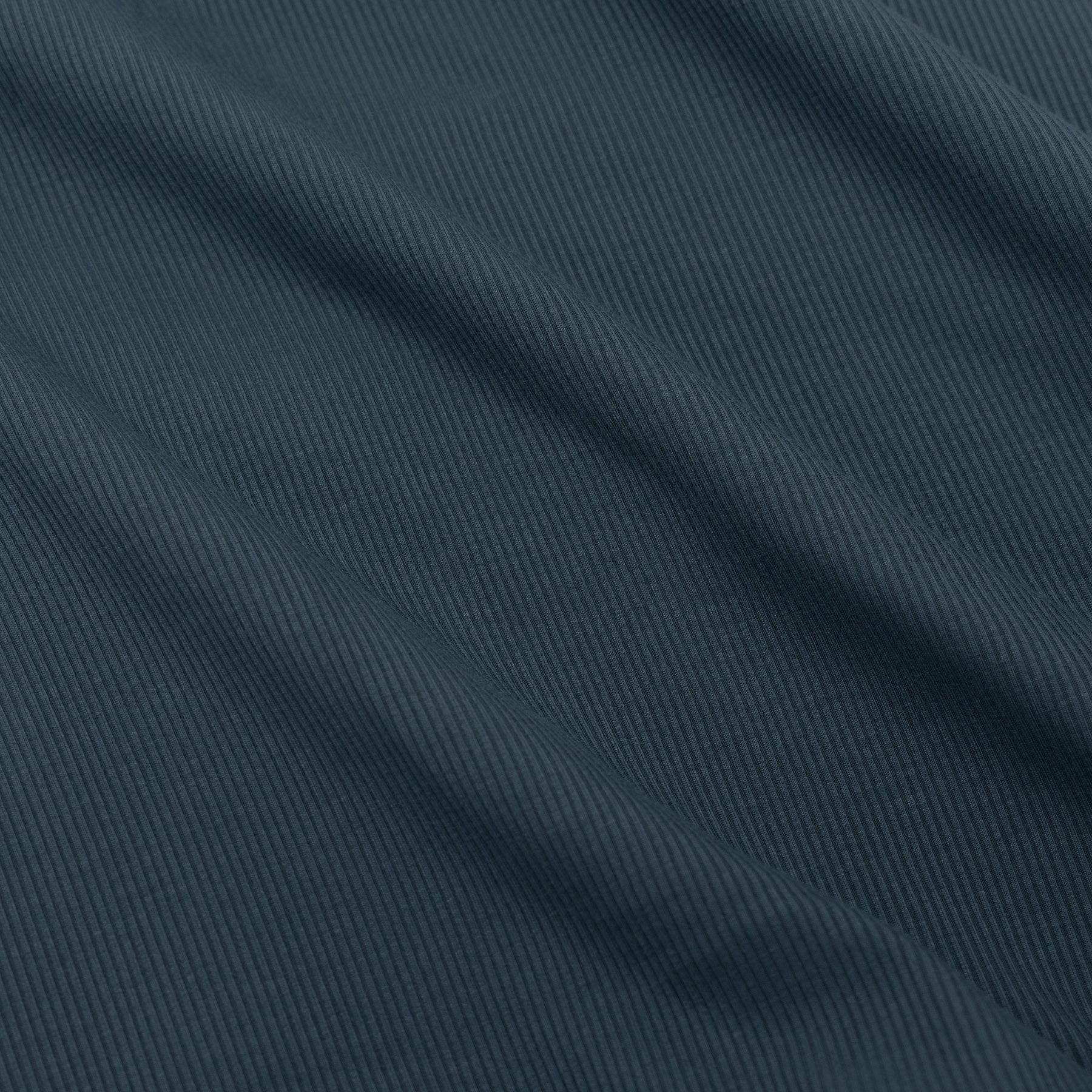 Dark Steel Blue Small Ribbed Two-Piece Set