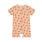 Oranges Small Ribbed Summer Zip Romper