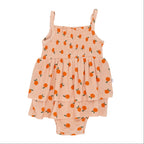 Oranges Small Ribbed Ruffle Romper