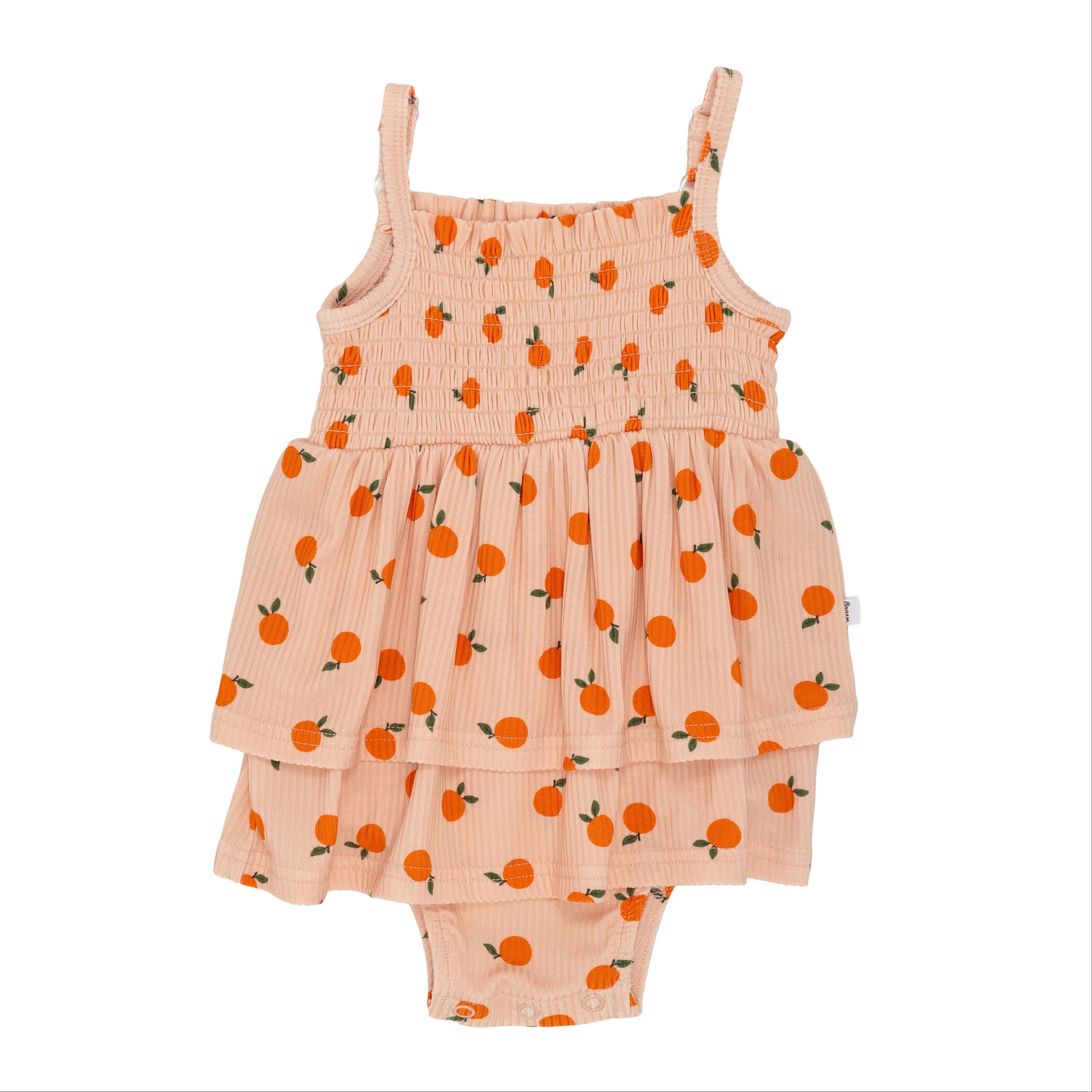 Oranges Small Ribbed Ruffle Romper