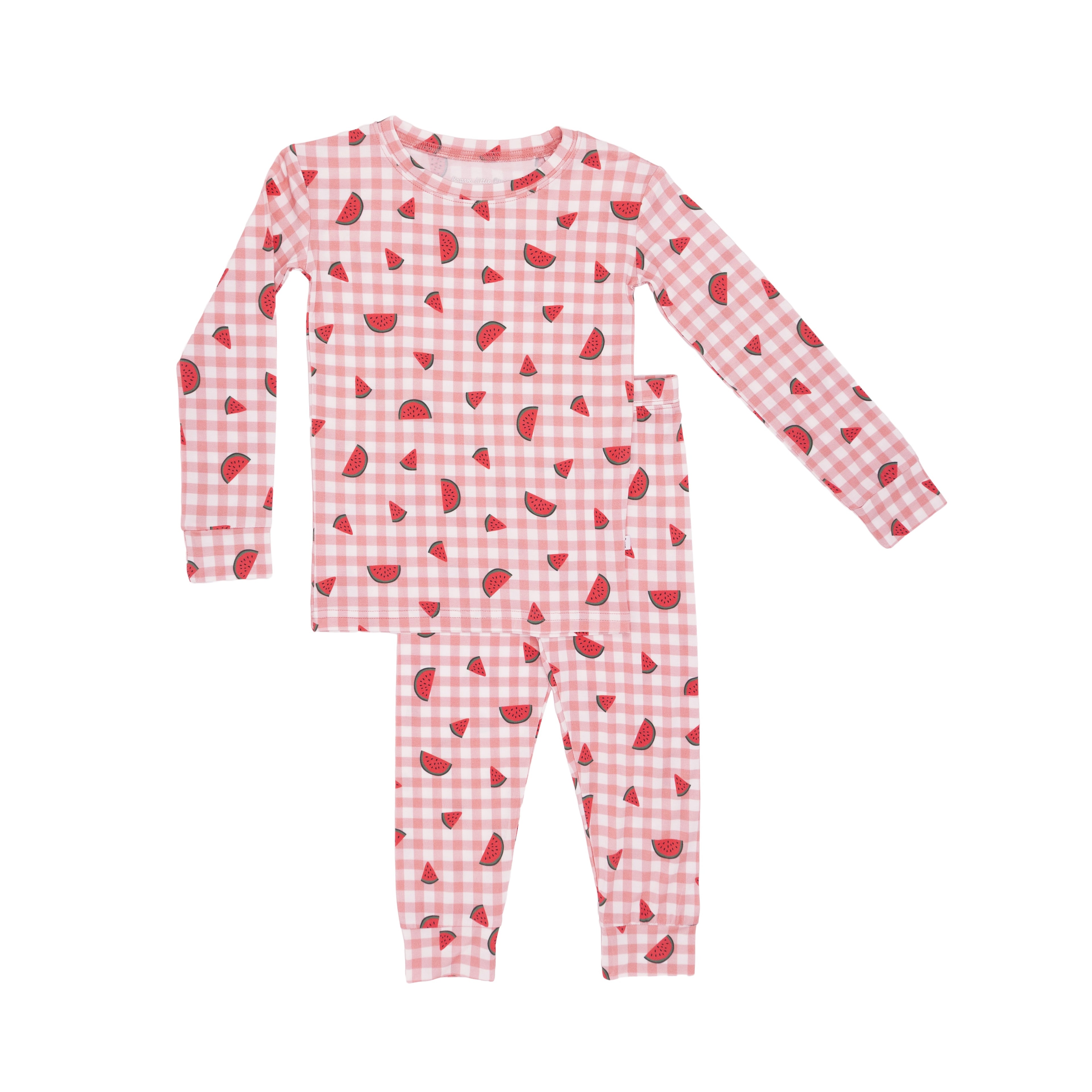 Watermelon Pink Gingham Two-Piece Set