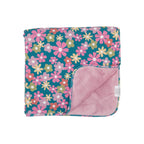 Retro Daisies Small Ribbed Toddler Blanket