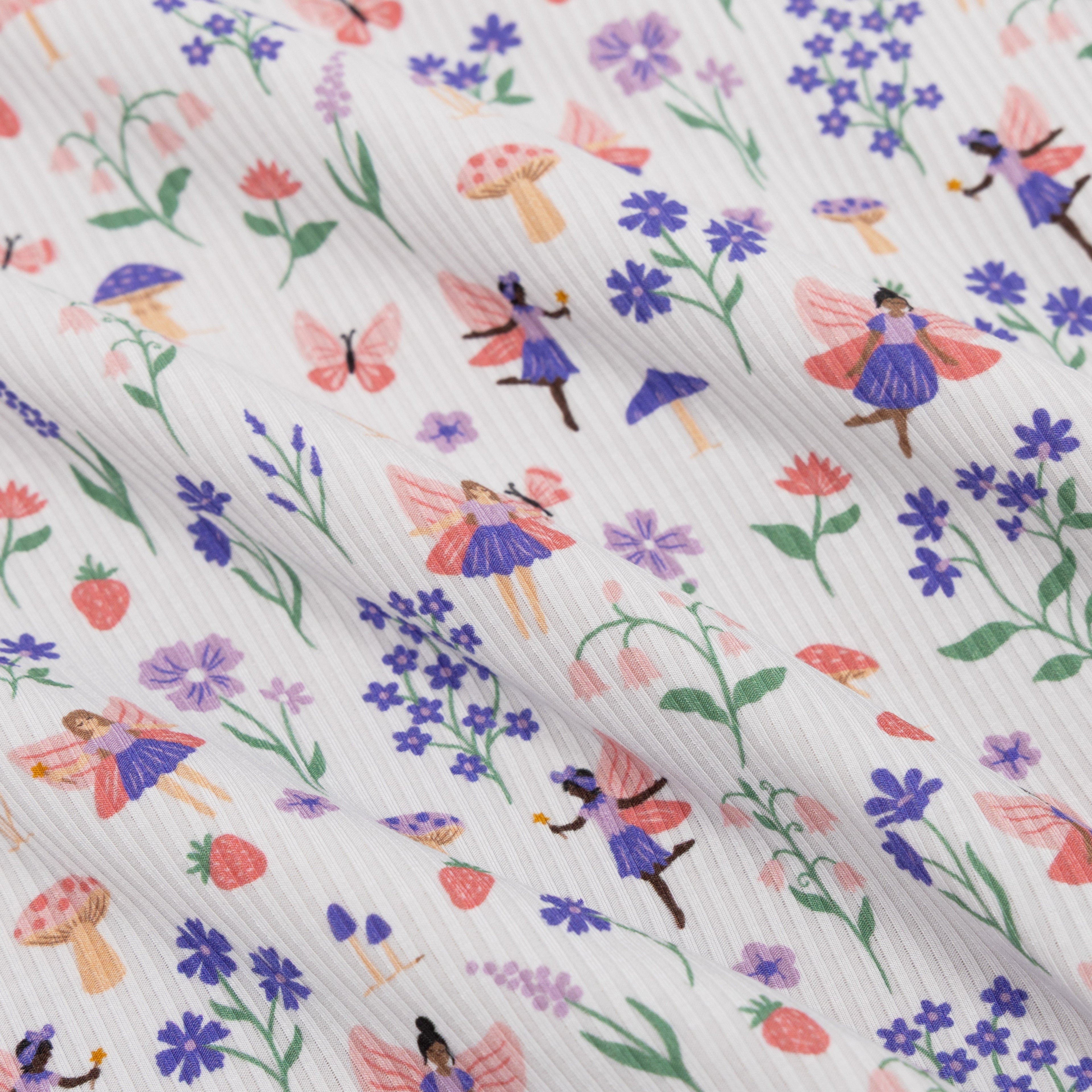 Fairy Garden Small Ribbed Zip Romper