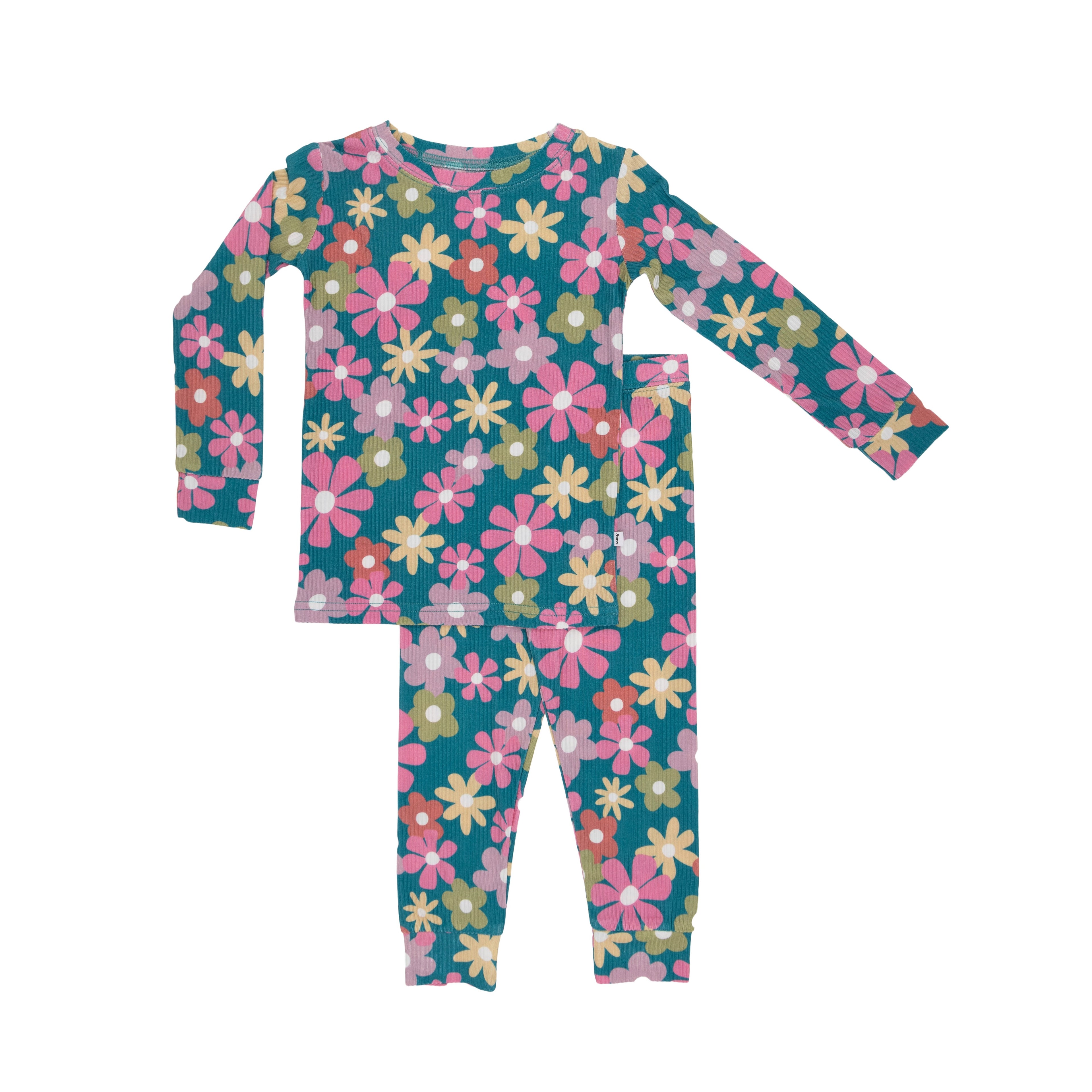 Retro Daisies Small Ribbed Two-Piece Set