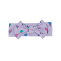 Lilac Daisies Small Ribbed Bow