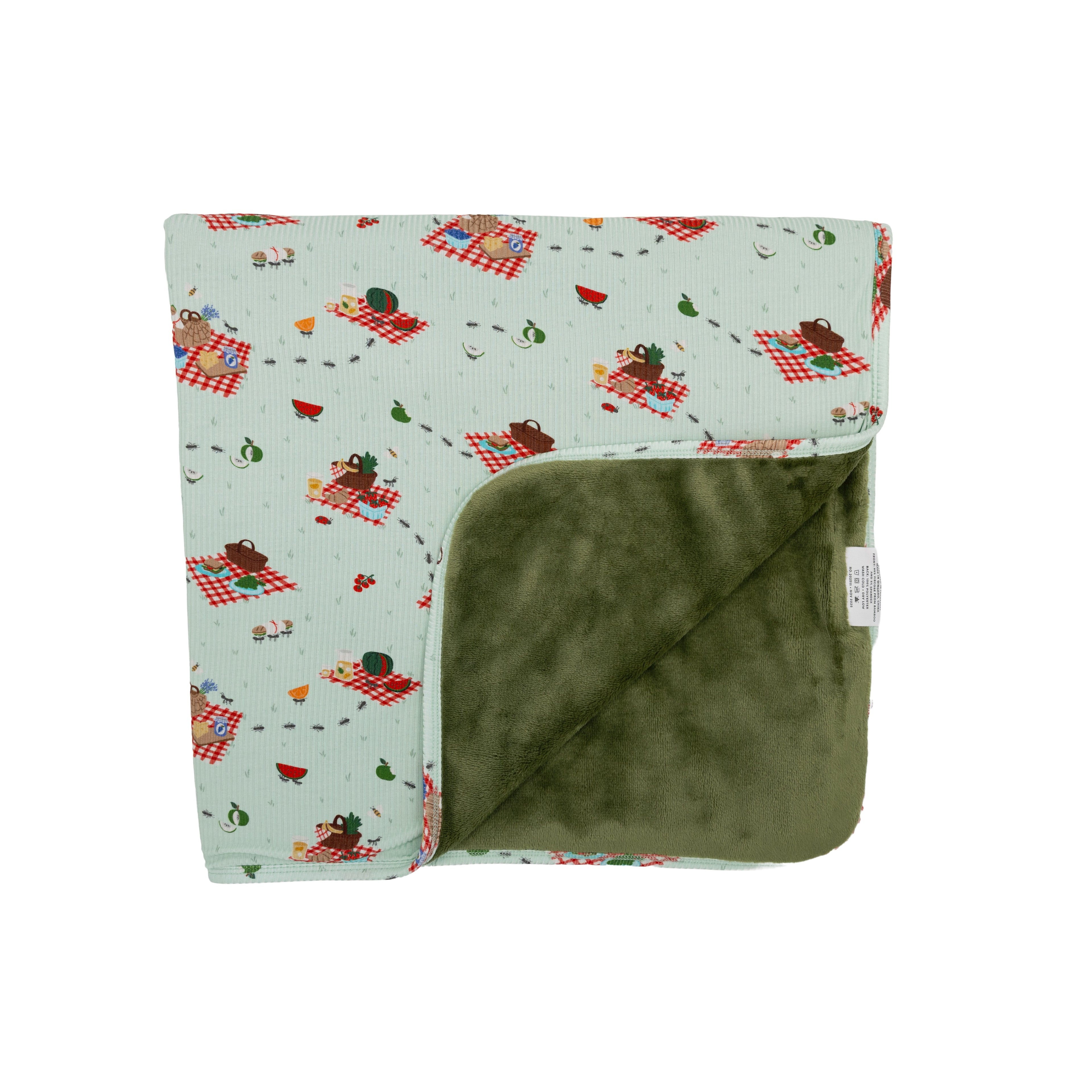 Summer Picnic Small Ribbed Toddler Blanket