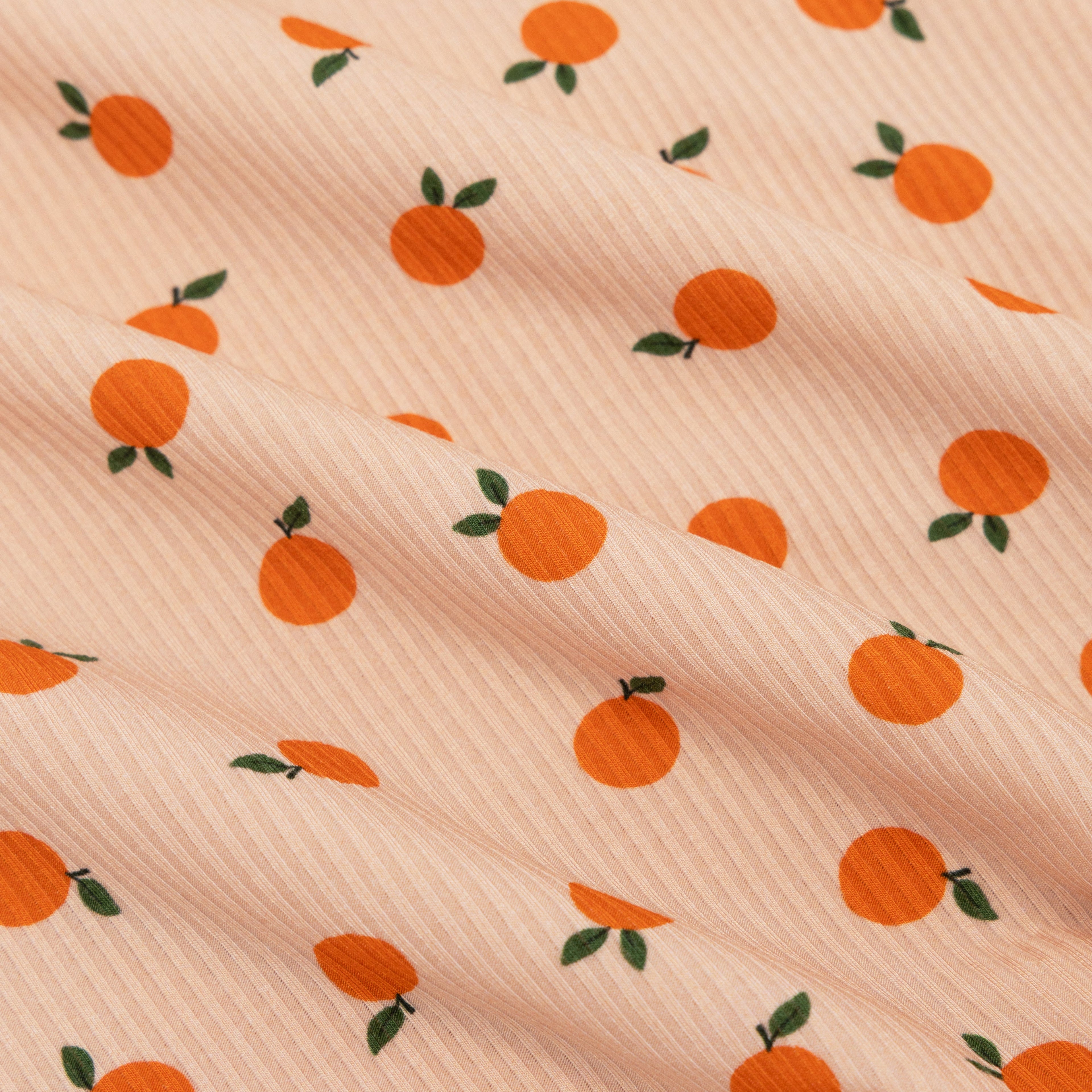 Oranges Small Ribbed Women's Short Sleeve Top