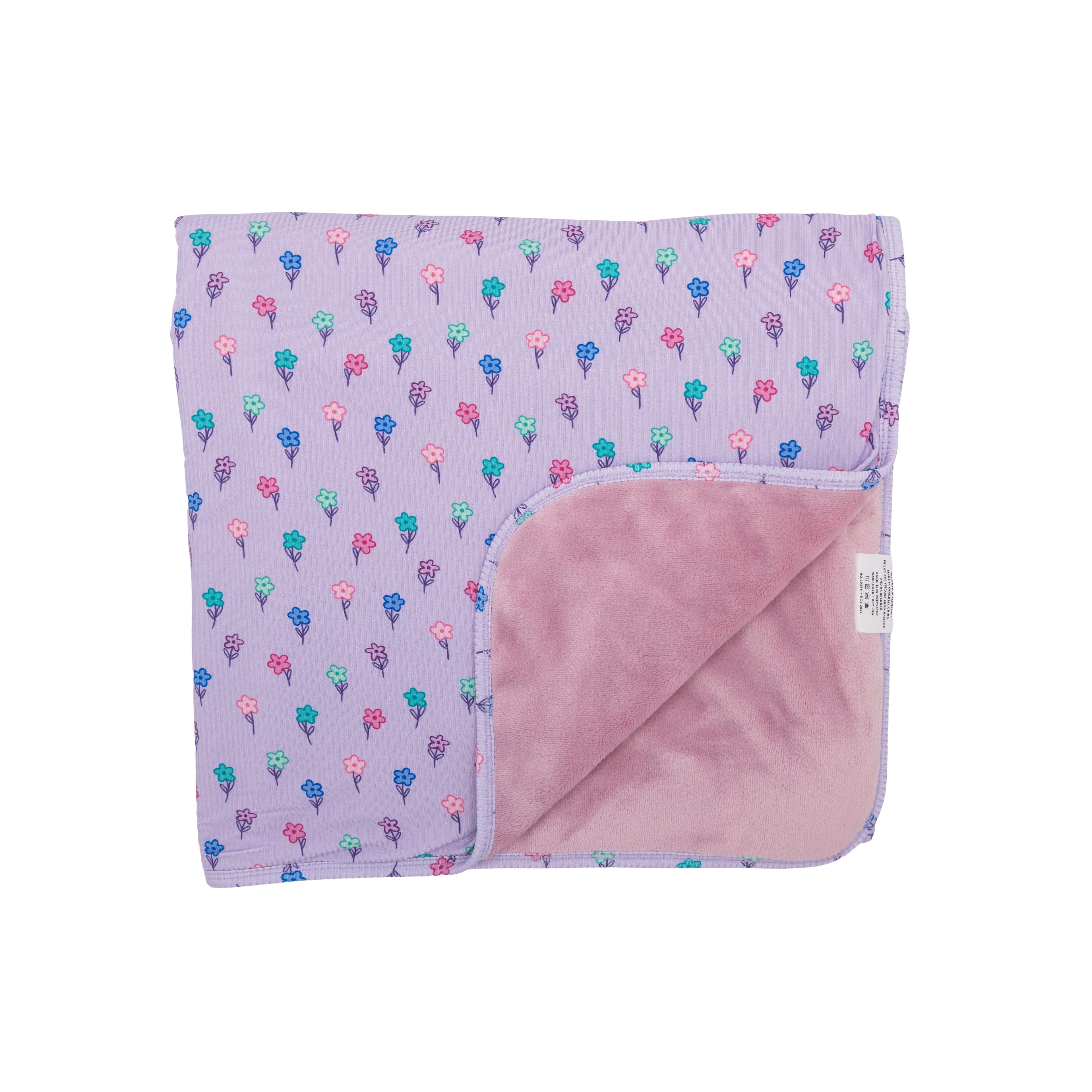 Lilac Daisies Small Ribbed Youth Blanket