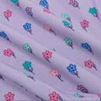 Lilac Daisies Small Ribbed Zip Romper