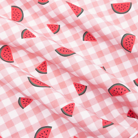Watermelon Pink Gingham Toddler Blanket