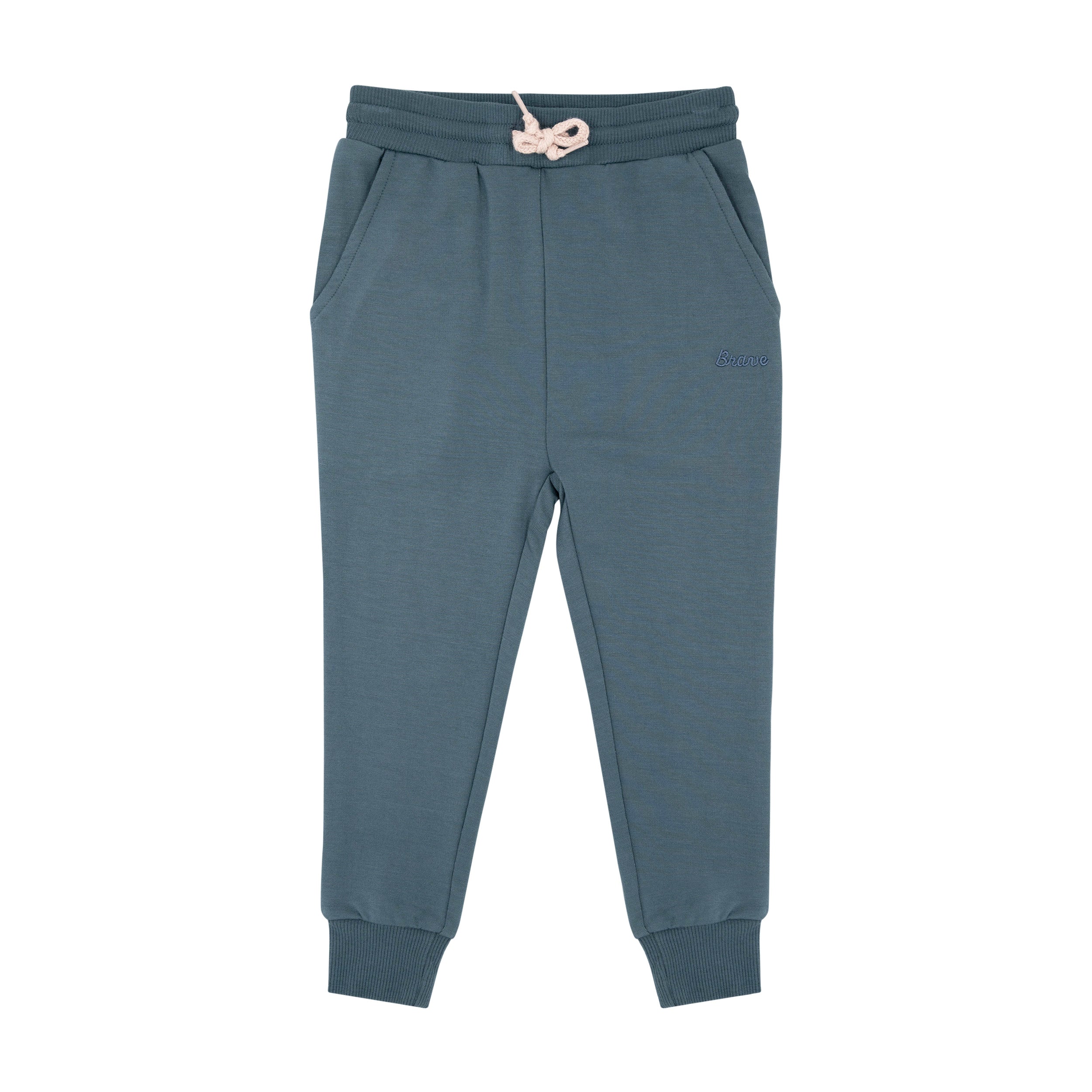 Dark Steel Blue Bamboo French Terry Joggers