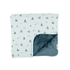 Nautical Boats Small Ribbed Toddler Blanket