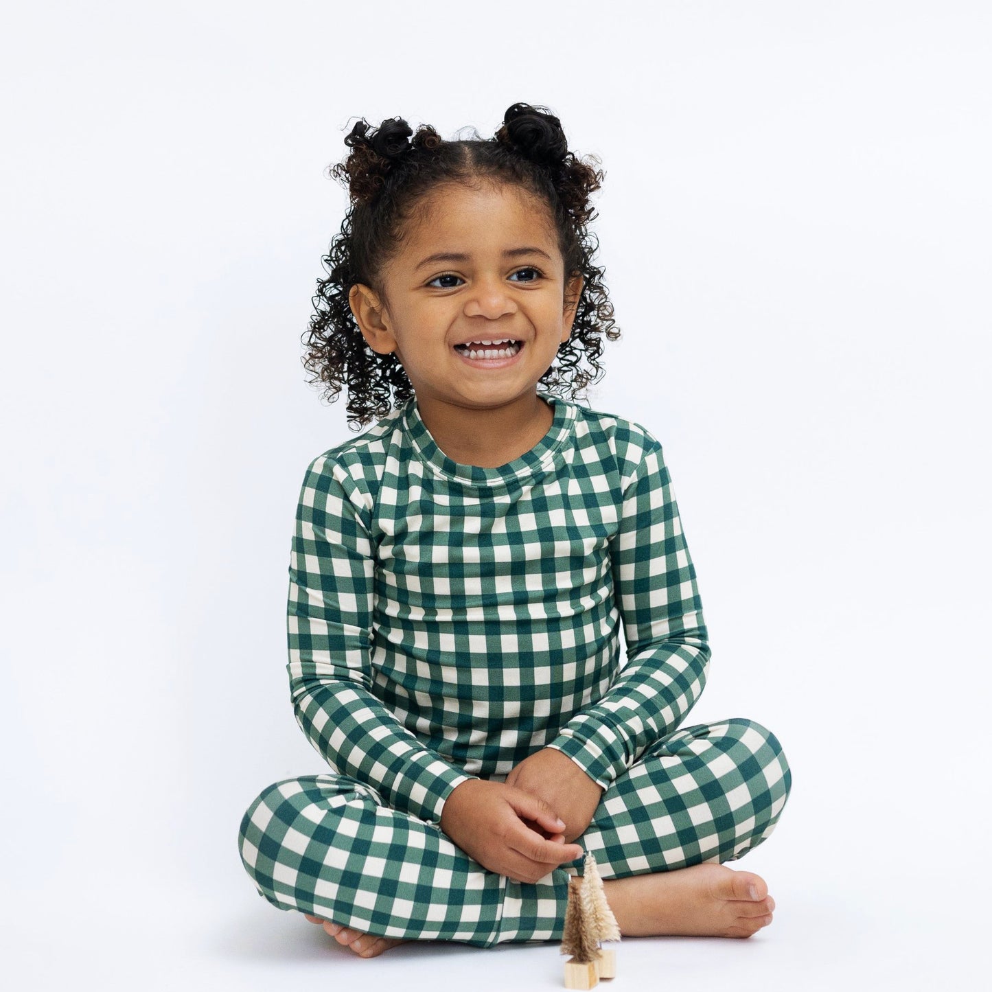 Evergreen Gingham Two-Piece Set