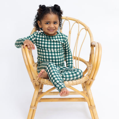 Evergreen Gingham Two-Piece Set