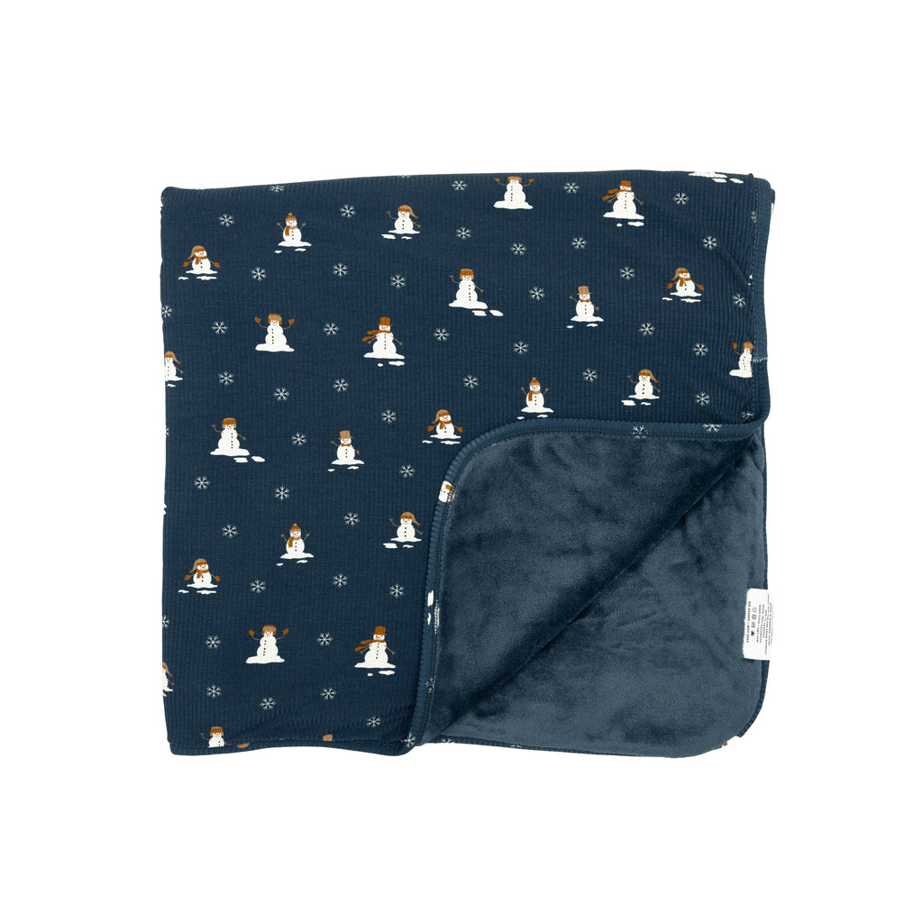 Snowmen Small Ribbed Youth Blanket
