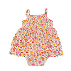 Summer Blooms Small Ribbed Ruffle Romper