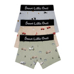 Trash Trucks, Firetrucks and Police Boxer Brief 3 Pack