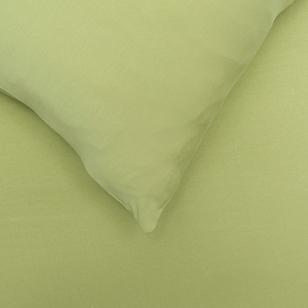 Tarragon Green Twin Sheet With Pillow Case