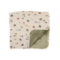 Zoo Day Small Ribbed Toddler Blanket