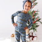 Christmas Trains Small Ribbed Two-Piece Set