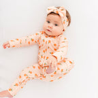 Oranges Small Ribbed Zip Romper