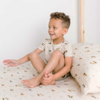 Construction Small Ribbed Shorts Two-Piece Set