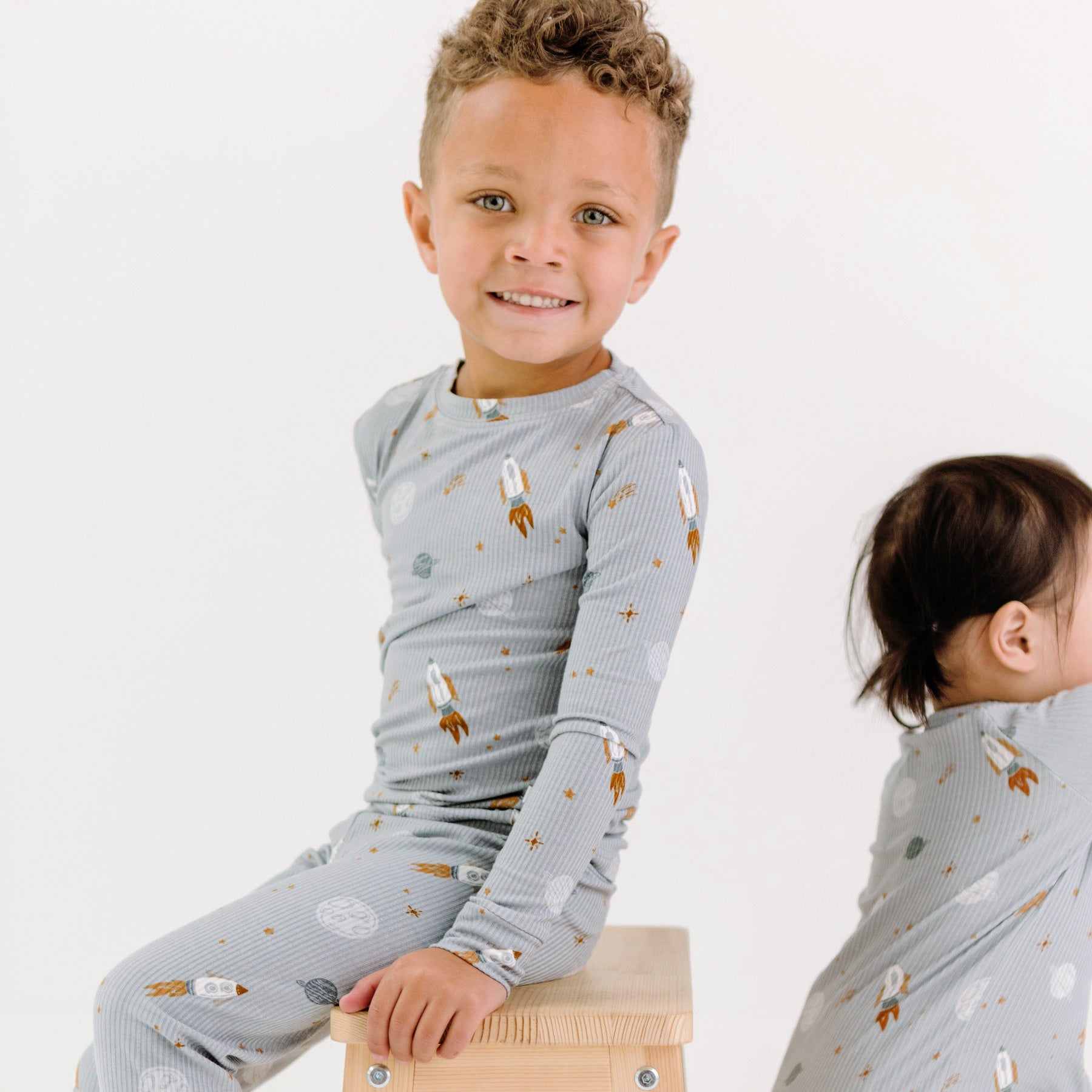 Space Explorers Small Ribbed Two-Piece Set