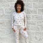 Horses Small Ribbed Women's Long Sleeve Top