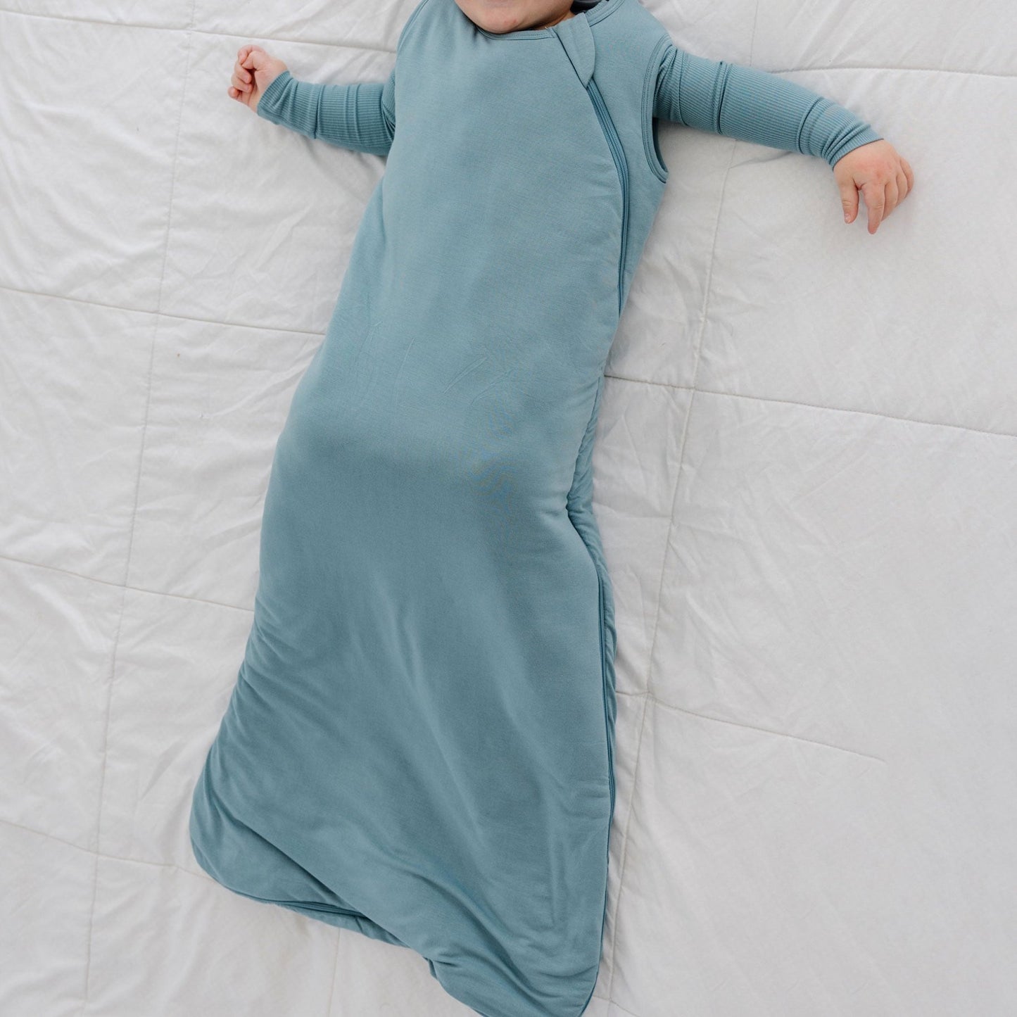 Slate Blue Sleep Sack & Zip Romper Set