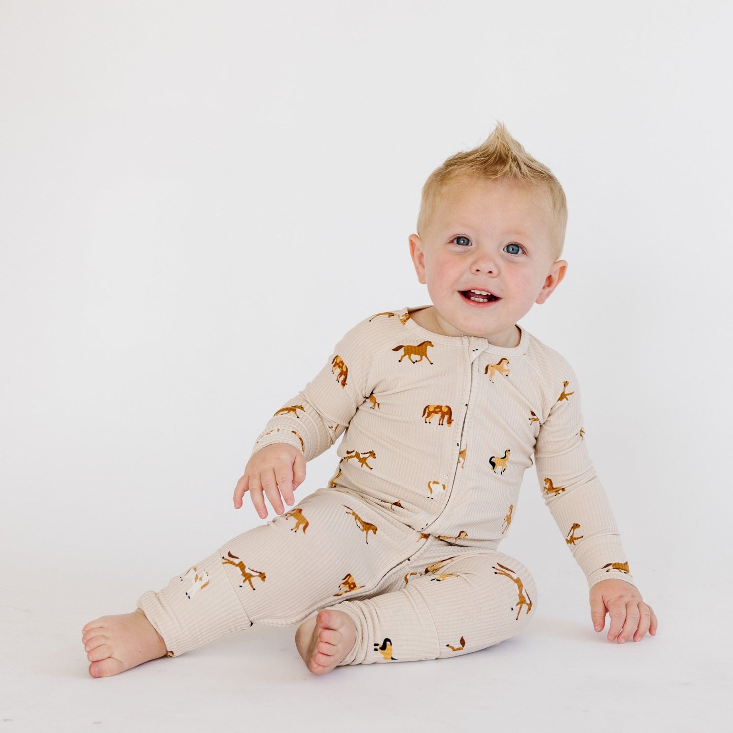 Horses Sleep Sack & Zip Romper Set