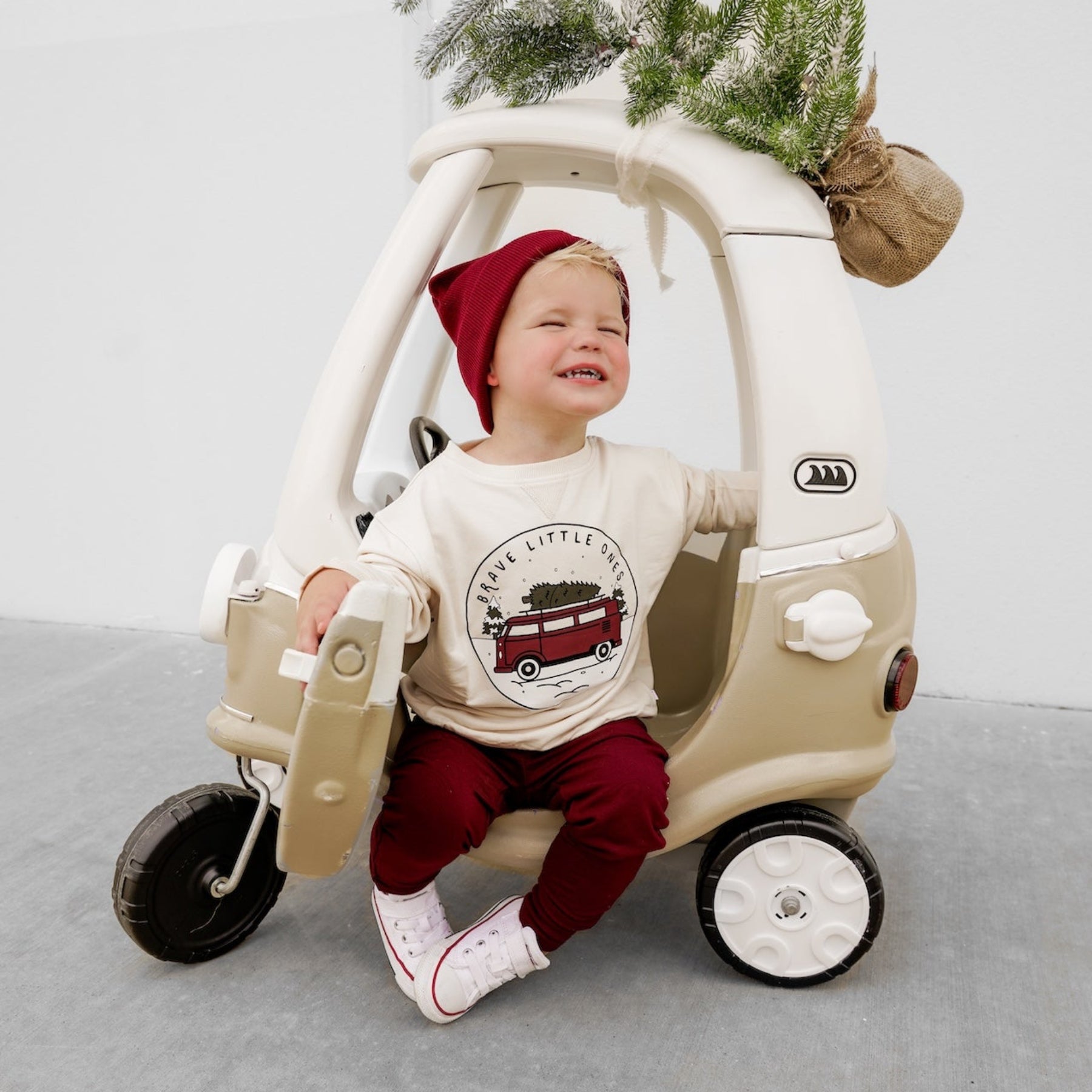 Maroon Bamboo French Terry Joggers