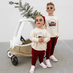 Maroon Bamboo French Terry Joggers