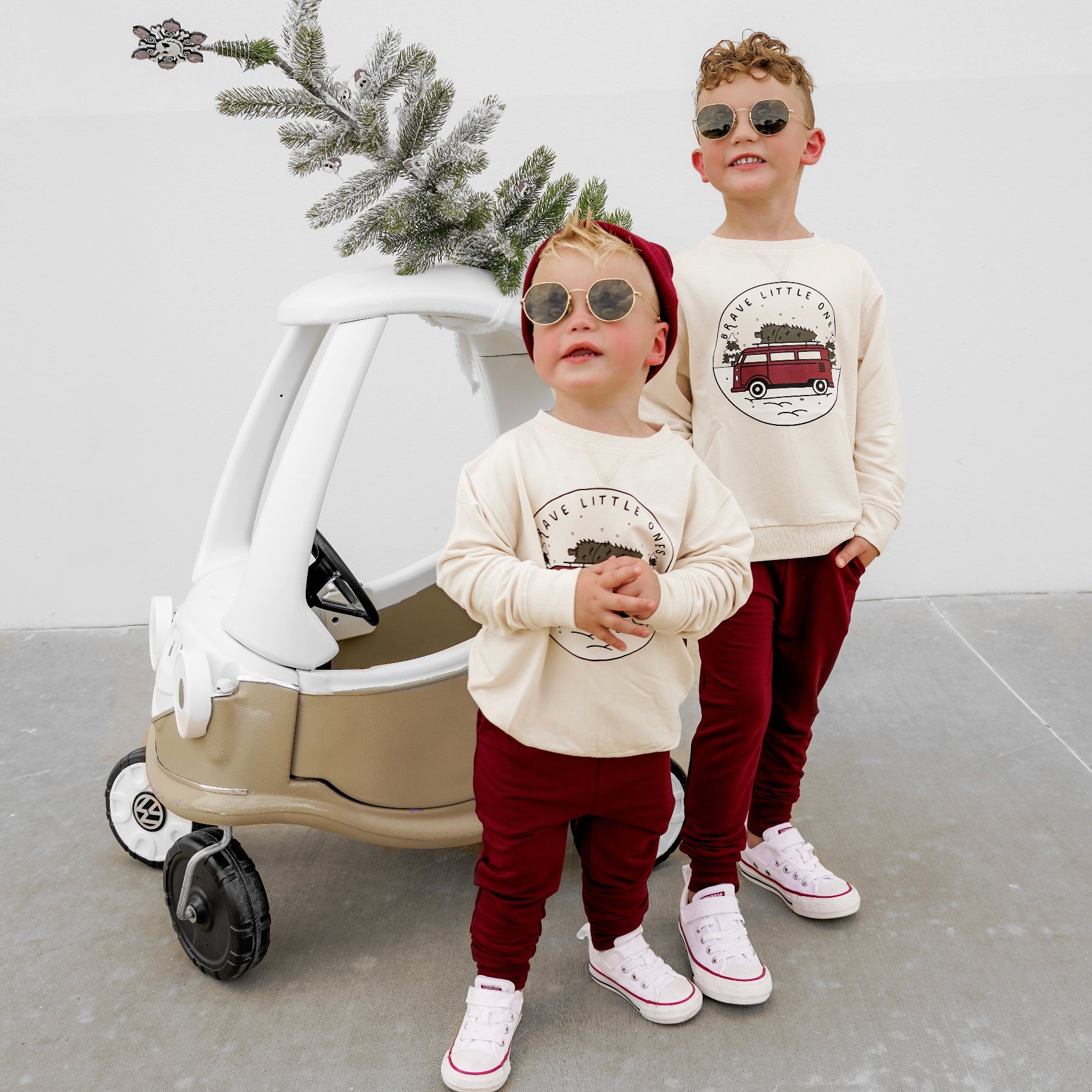 Maroon Bamboo French Terry Joggers