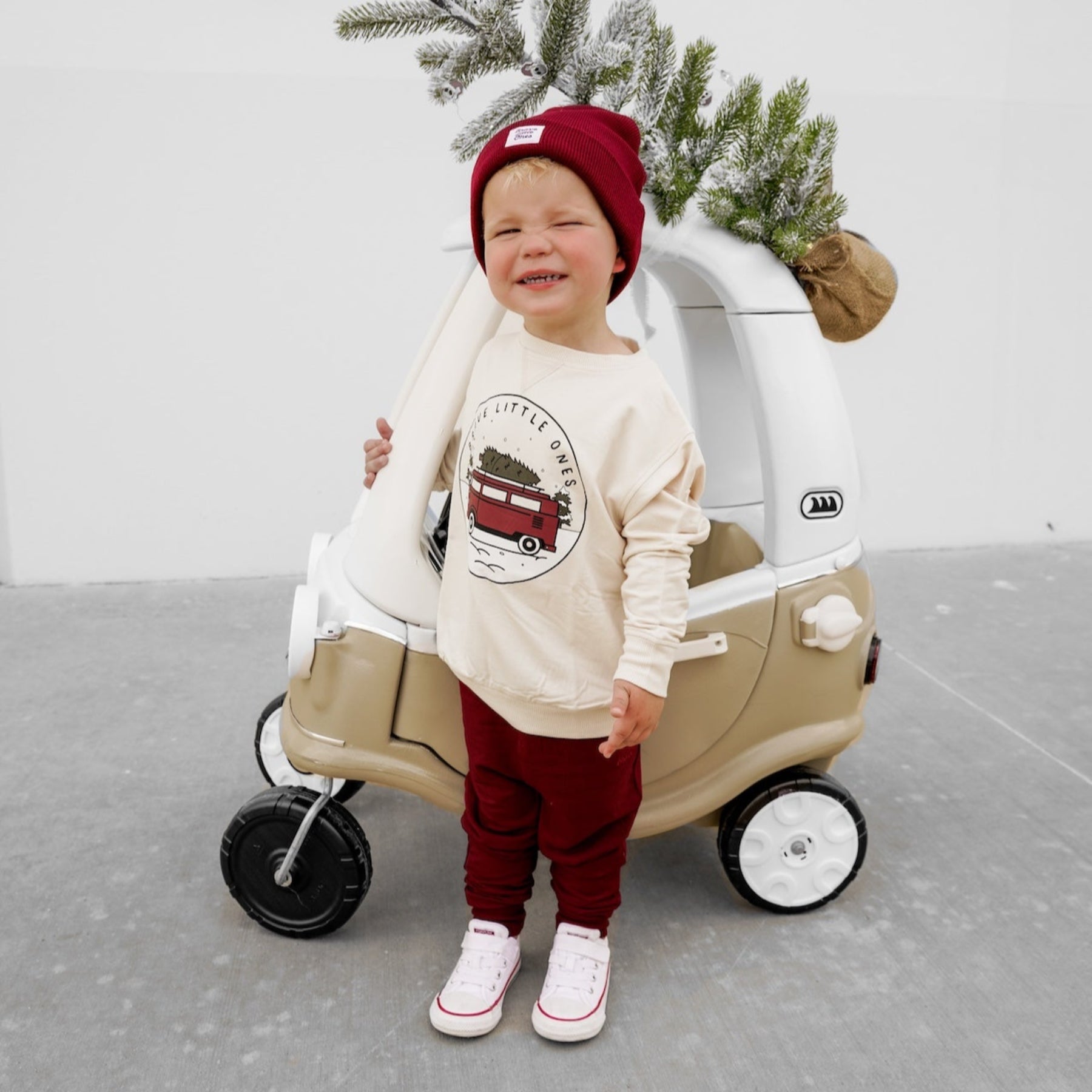 Maroon Bamboo French Terry Joggers