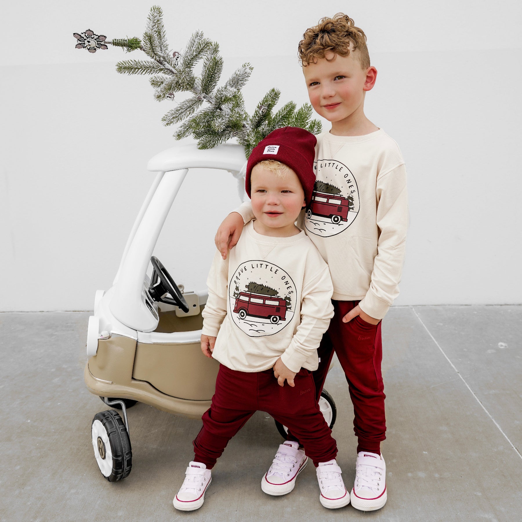 Maroon Bamboo French Terry Joggers